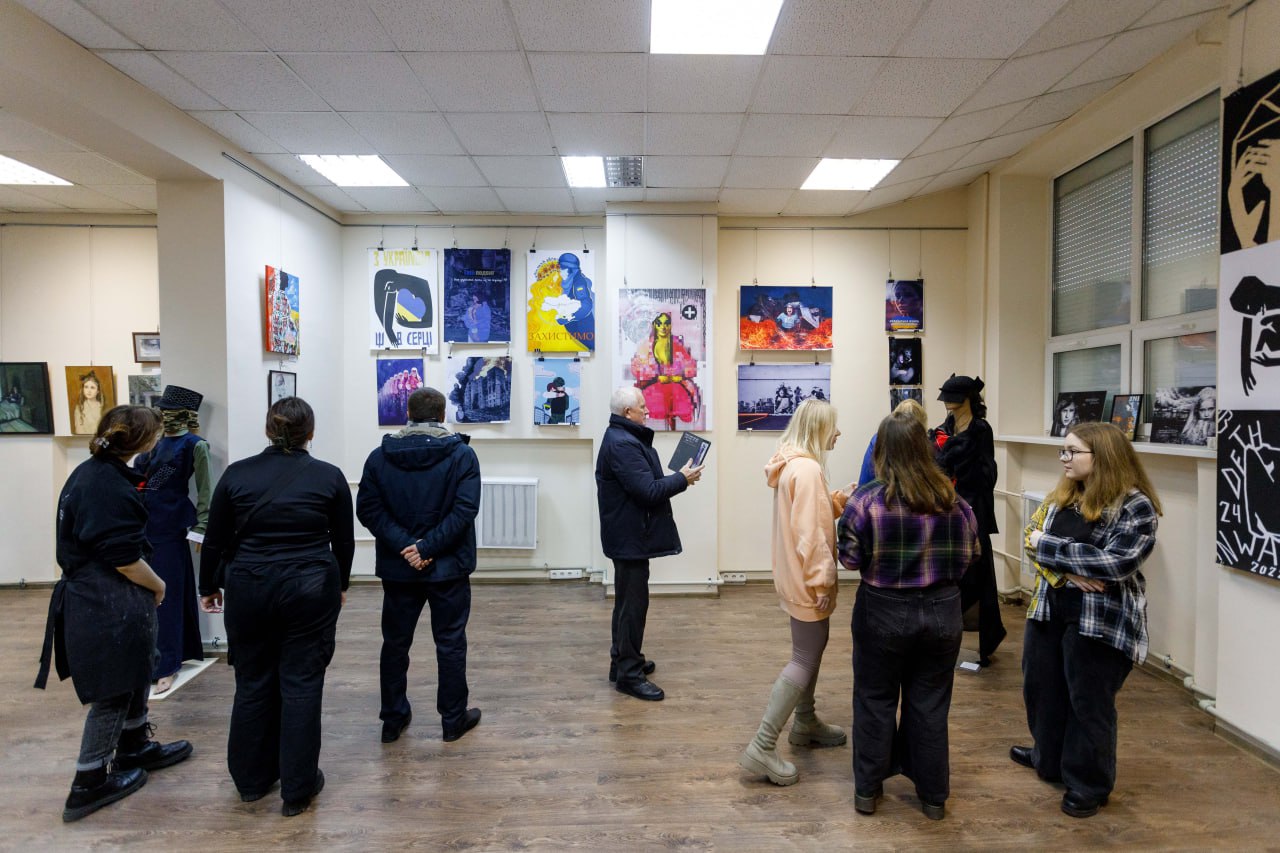 Design students took part in the exhibition “Woman in the Flames of War”